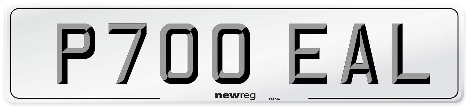 P700 EAL Number Plate from New Reg